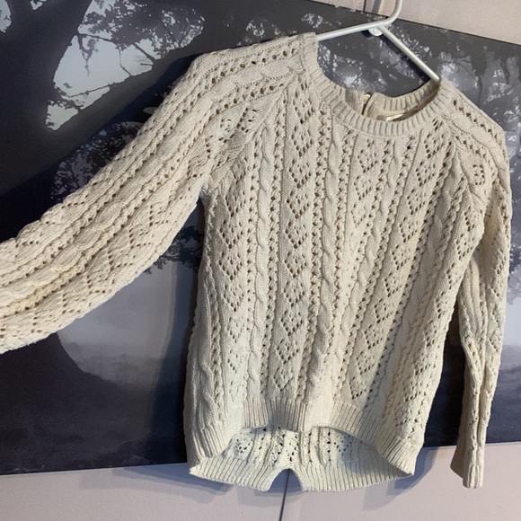 Gorgeous heart knit sweater cream & gold girls 10-12 - Picture 4 of 13